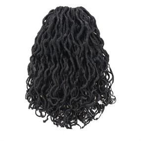 img 3 attached to 🔗 ToyoTress Toceana Curly Locs Crochet Hair Extensions - 12 inch 6 Pcs 1B Natural Black Pre-twisted Crochet Braids Pre-looped Synthetic Braiding Hair for Improved SEO