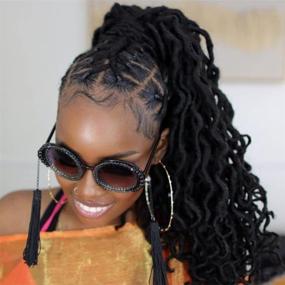 img 4 attached to 🔗 ToyoTress Toceana Curly Locs Crochet Hair Extensions - 12 inch 6 Pcs 1B Natural Black Pre-twisted Crochet Braids Pre-looped Synthetic Braiding Hair for Improved SEO