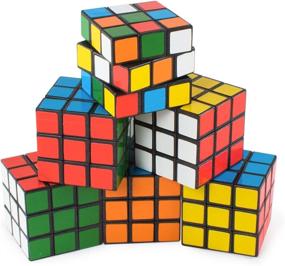 img 3 attached to 🎉 Mini Colorful 3x3 Cube Puzzle Game Toy for Party Favors - 6 Pack (24 Pack)