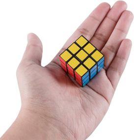 img 1 attached to 🎉 Mini Colorful 3x3 Cube Puzzle Game Toy for Party Favors - 6 Pack (24 Pack)