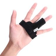 🖐️ clispeed finger splint: adjustable trigger finger brace with aluminum support for effective pain relief (black) logo