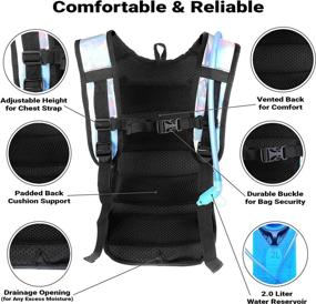 img 3 attached to 🎒 Sojourner Rave Hydration Pack Backpack with 2L Water Bladder - Ideal for Festivals, Raves, Hiking, Biking, Climbing, Running, and More