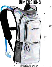 img 2 attached to 🎒 Sojourner Rave Hydration Pack Backpack with 2L Water Bladder - Ideal for Festivals, Raves, Hiking, Biking, Climbing, Running, and More