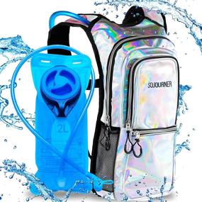 img 4 attached to 🎒 Sojourner Rave Hydration Pack Backpack with 2L Water Bladder - Ideal for Festivals, Raves, Hiking, Biking, Climbing, Running, and More