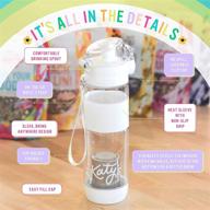 🍵 katy's tea tumbler: the ultimate tritan travel tea infuser bottle for hot or cold brew - 16oz / beach white logo