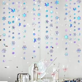 img 2 attached to Wonderland Decoration Iridescent Holographic Snowflakes