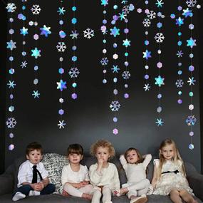img 1 attached to Wonderland Decoration Iridescent Holographic Snowflakes