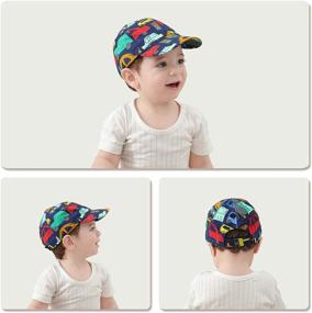 img 2 attached to 🧢 Baby Toddler Baseball Hat Cap for Boys Girls - Sun Hat, Trucker Hat, Infant Cotton Cap