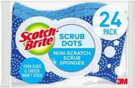 🧽 scotch-brite non-scratch scrub sponge, 24-pack - gentle scrub dots for all cleaning needs logo