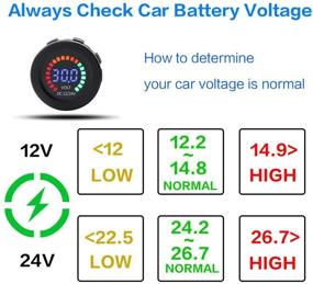 img 2 attached to ⚡️ iztor Universal Digital Display Voltmeter: Waterproof Voltage Meter with Green LED for 12V-24V DC Car Motorcycle Auto Truck