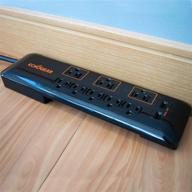 🔌 echogear low profile surge protector power strip: 8 outlets & 2 usb ports - best surge suppressor with 2160 joules of protection - slim black profile, easy to store & wall mountable logo