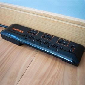 img 4 attached to 🔌 ECHOGEAR Low Profile Surge Protector Power Strip: 8 Outlets & 2 USB Ports - Best Surge Suppressor with 2160 Joules of Protection - Slim Black Profile, Easy to Store & Wall Mountable