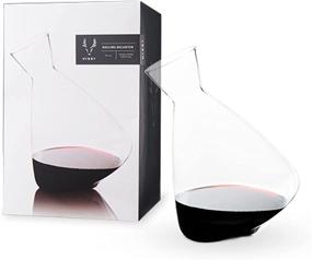 img 4 attached to Viski Rolling Wine Decanter: Lead-Free Crystal Modern Decanter for 🍷 Red or White Wine - 75 oz - Stunning Gift Set