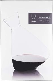 img 1 attached to Viski Rolling Wine Decanter: Lead-Free Crystal Modern Decanter for 🍷 Red or White Wine - 75 oz - Stunning Gift Set