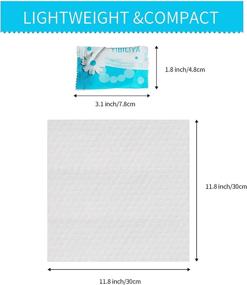 img 3 attached to 🧻 Yibiliya Compressed Towel Paper Towel Camping Towel Facial Towels - Large Expandable Size 11.8"x11.8" with 30pcs Compressed Towel Tablets Coin Tissue - Home Beauty, Travel, Hiking - Softer, Thicker