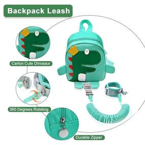 img 3 attached to 🦖 Dinosaur Kids Backpack Harness with Leash - Safety Backpack Leash for 1-5 Years Old Boys - Toddler Backpack Leash