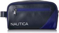 nautica men's top zip travel kit toiletry bag organizer: simplify your travel with style logo
