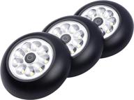 💡 light it! by fulcrum 30016-303 - black 9-led anywhere light xb - 3 pack: brighten up any space efficiently! логотип