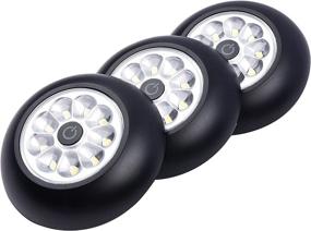 img 4 attached to 💡 LIGHT IT! By Fulcrum 30016-303 - Black 9-LED Anywhere Light XB - 3 Pack: Brighten Up Any Space Efficiently!