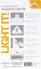 img 3 attached to 💡 LIGHT IT! By Fulcrum 30016-303 - Black 9-LED Anywhere Light XB - 3 Pack: Brighten Up Any Space Efficiently!