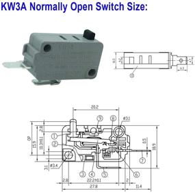 img 2 attached to LONYE KW3A Microwave Door Switch: DR52 16A 125/250V - Efficiently Fits Microwaves (Normally Open & Normally Close)