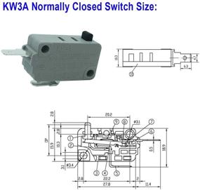img 1 attached to LONYE KW3A Microwave Door Switch: DR52 16A 125/250V - Efficiently Fits Microwaves (Normally Open & Normally Close)
