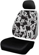 🐭 disney mickey mouse expressions car seat cover - universal fit for car, truck, or suv - 3-piece set with headrest logo