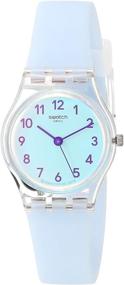 img 3 attached to 🔵 Swatch LADY Quartz Blue Silicone Strap Casual Watch, Model: LK396