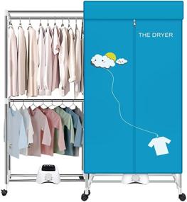 img 4 attached to 👕 Stackable Clothes Drying Rack Machine | Portable Electric Dryer, 110V 1000W | Ideal for Apartments, RV, Laundry, and More