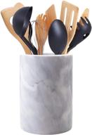 🍽️ homeries marble kitchen utensil holder: organize and beautify your kitchen with vintage farmhouse style логотип