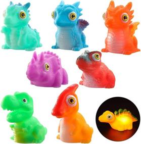 img 3 attached to JOYIN 8-Pack Light-Up Bath Dinosaur Toys for Baby Toddler Kids - Perfect for Birthday, Easter, Christmas, Pool Fun - Ideal for Boys and Girls, Preschool Children