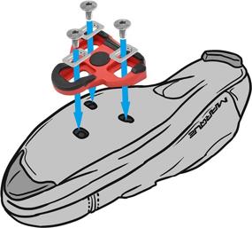 img 2 attached to 🚴 MARQUE Look KEO Bike Cleats: Compatible with Garmin Vector Pedals - 6 Degree Float Replacement Clipless Cleats for Vector Power Meter Bicycle Pedals - Durable Thermoplastic Construction