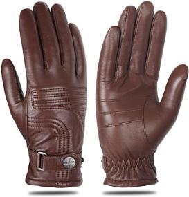 img 4 attached to 🧤 FIORETTO Leather Motorcycle Gloves with Touchscreen Compatibility