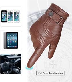 img 2 attached to 🧤 FIORETTO Leather Motorcycle Gloves with Touchscreen Compatibility