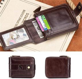 img 3 attached to Genuine Leather Blocking Wallets by LAOSHIZI