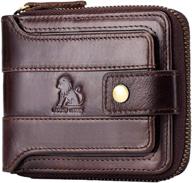 genuine leather blocking wallets by laoshizi logo