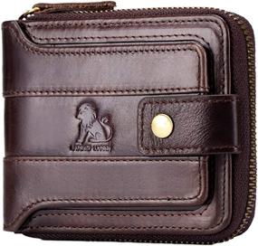 img 4 attached to Genuine Leather Blocking Wallets by LAOSHIZI