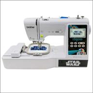 🧵 brother sewing and embroidery machine with 4 star wars faceplates, 10 downloadable star wars designs, 80 designs, 103 built-in stitches, 4" x 4" hoop area, 3.2" touchscreen, and 7 included feet логотип