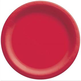 img 1 attached to 🍎 Apple Red Big Party Pack Paper Plates, 6 3/4", 50 Ct. - Premium Disposable Plates for Large Gatherings