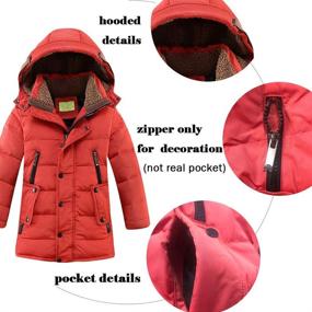 img 1 attached to Mallimoda Hooded Bubble Heavyweight Black Boys' Clothing: Top-quality Jackets & Coats for Winter