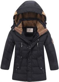 img 4 attached to Mallimoda Hooded Bubble Heavyweight Black Boys' Clothing: Top-quality Jackets & Coats for Winter