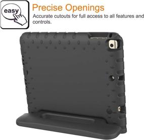 img 1 attached to 📱 BMOUO Shockproof Case for New iPad 9.7 Inch 2018/2017 - Lightweight Kids Cover with Handle Stand - Black