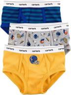 трусы carter's oshkosh для мальчиков: 3 шт. из хлопка, футбол, бейсбол и полосы (2-3t) логотип