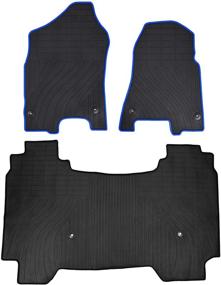 img 4 attached to 🚗 Megiteller Custom Fit Car Floor Mats for Dodge Ram 1500 Crew Cab 2019 2020 2021 - Odorless, Heavy Duty Rubber, Blue - All Weather Floor Liners