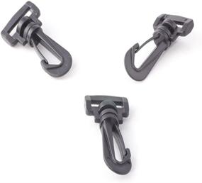 img 2 attached to 🔒 YOYOSTORE 10pc Black Plastic Swivel Snap Hook Buckle Carabiners: Secure Your Luggage, Bags, and Webbing Straps!