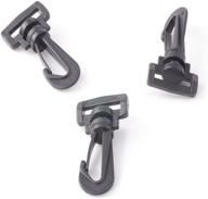 🔒 yoyostore 10pc black plastic swivel snap hook buckle carabiners: secure your luggage, bags, and webbing straps! logo