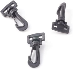 img 4 attached to 🔒 YOYOSTORE 10pc Black Plastic Swivel Snap Hook Buckle Carabiners: Secure Your Luggage, Bags, and Webbing Straps!