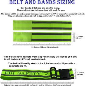 img 2 attached to 🏃 High Visibility Reflective Ankle Band & Belt Set (4 Bands + 1 Waist Belt) - Premium Reflective Running Gear. Versatile Armbands, Wristbands, and Ankle Straps Promoting Safety for Jogging, Cycling, and Walking.