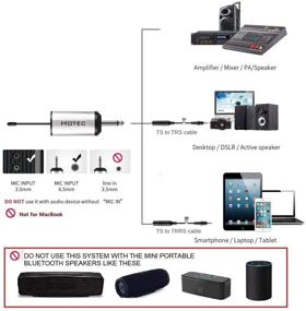 img 1 attached to Беспроводная система Hotec: два гарнитурных микрофона/лазерных микрофонов и бодипак-передатчики с мини-перезаряжаемым приемником - идеально для живых выступлений.