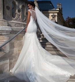 img 3 attached to 👰 Великолепный женический Лянши соборный вуаль: элегантные аксессуары для свадебного наряда женщин